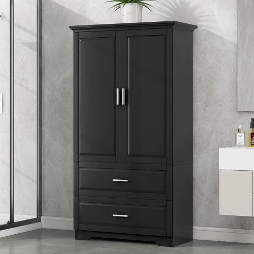 Bathroom Storage Cabinet with Adjustable Shelves and Drawers